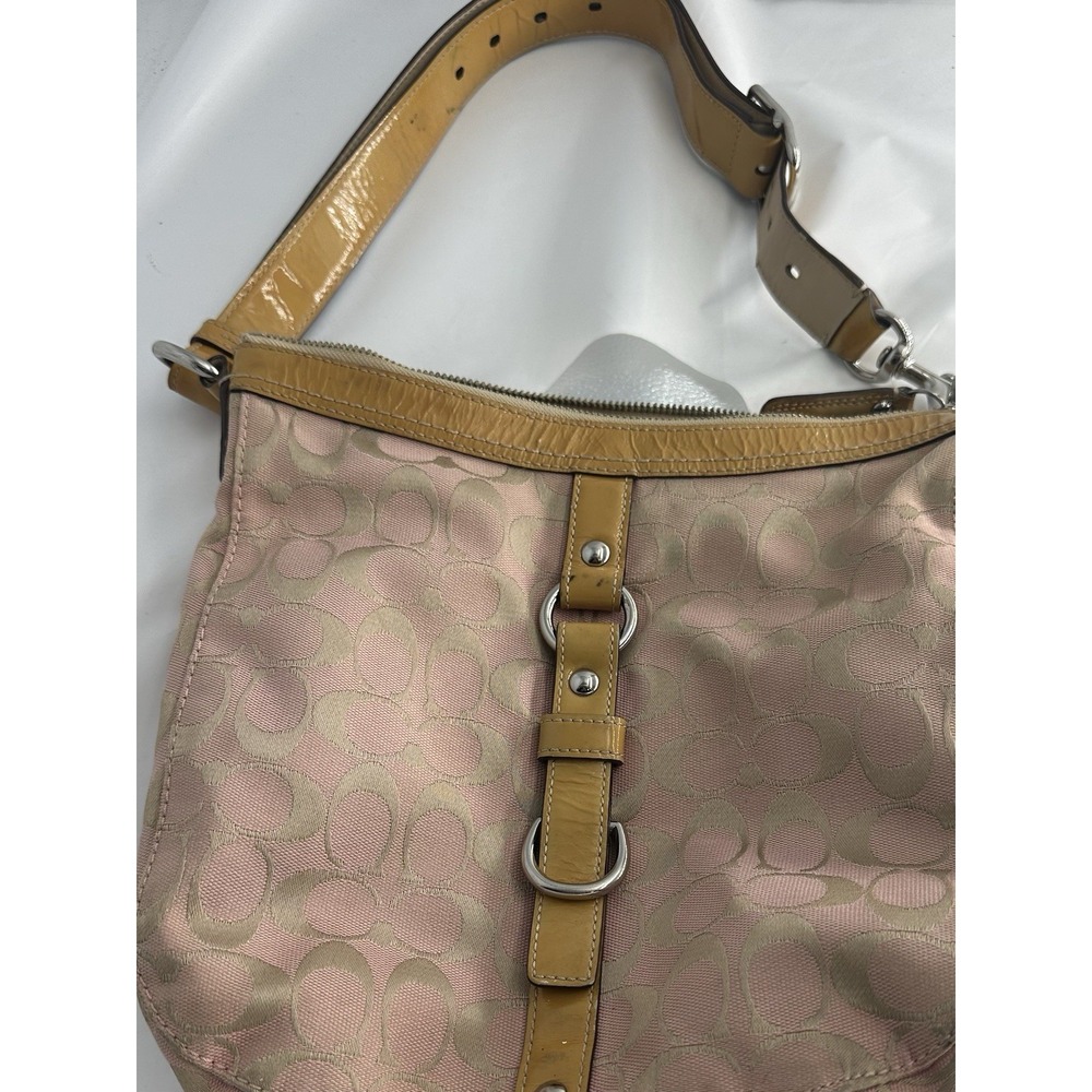COACH Chelsea Duffle Jacquard Shoulder Bag Blush Pink F14446